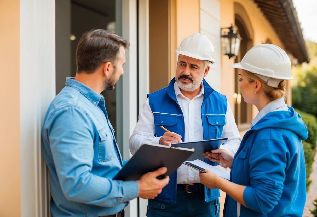 A homeowner i Ribe interviewer malere til en facaderenovering sammenligner tilbud og undersøger porteføljer